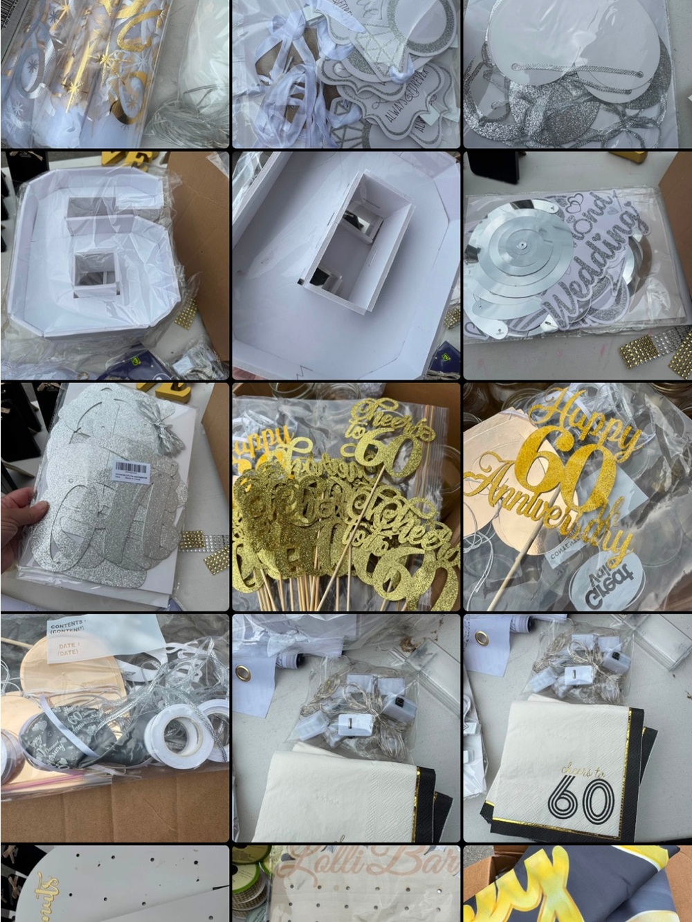 60th Wedding Anniversary Party Bundle - Lots! - Picture 7 of 16